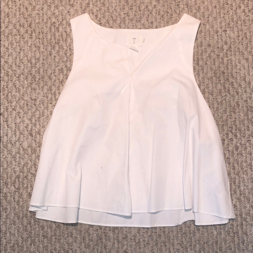 White flared Top
